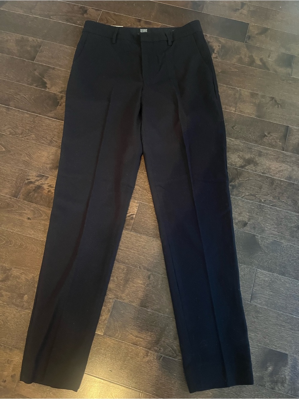 Scotch & Soda Lowry Black Slim-Leg Dress Pants NWT Size 27/32